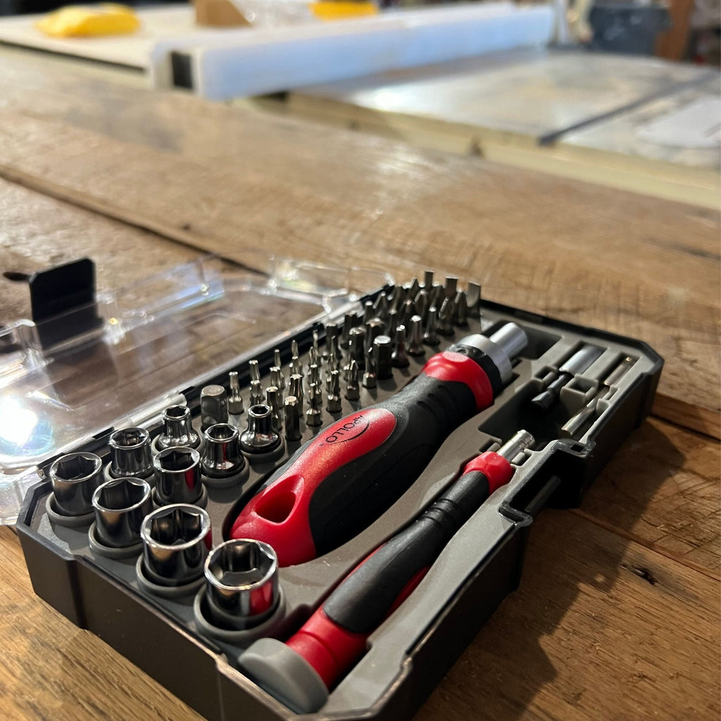 55 Piece Metric Tool Set with Ratcheting Bit Driver, Precision Bit Driver and Bit Assortment - DT5024